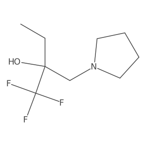 1,1,1-Trifluoro-2-[(pyrrolidin-1-yl)methyl]butan-2-ol结构式