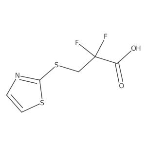 2,2-Difluoro-3-(1,3-thiazol-2-ylsulfanyl)propanoic acid Structure