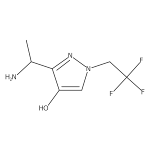 3-(1-aminoethyl)-1-(2,2,2-trifluoroethyl)-1H-pyrazol-4-ol Structure