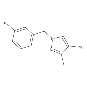 3-[(4-amino-3-methyl-1H-pyrazol-1-yl)methyl]phenol Structure