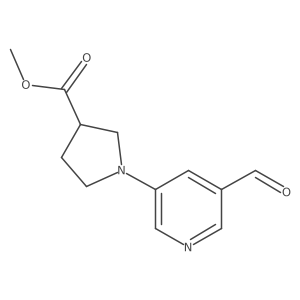 Methyl 1-(5-formylpyridin-3-yl)pyrrolidine-3-carboxylate Structure
