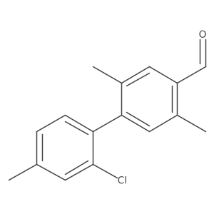 4-(2-Chloro-4-methylphenyl)-2,5-dimethylbenzaldehyde Structure