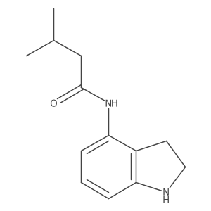 N-(2,3-dihydro-1H-indol-4-yl)-3-methylbutanamide结构式