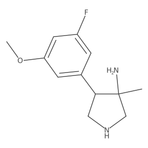 4-(3-Fluoro-5-methoxyphenyl)-3-methylpyrrolidin-3-amine Structure