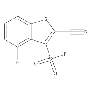 2-Cyano-4-fluoro-1-benzothiophene-3-sulfonyl fluoride结构式