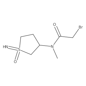2-bromo-N-(1-imino-1-oxo-1lambda6-thiolan-3-yl)-N-methylacetamide结构式