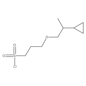 3-(2-Cyclopropylpropoxy)propane-1-sulfonyl chloride Structure