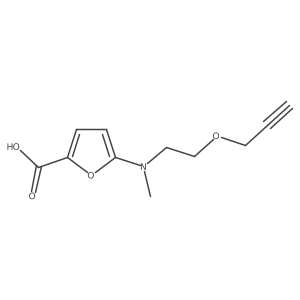 5-{Methyl[2-(prop-2-yn-1-yloxy)ethyl]amino}furan-2-carboxylic acid结构式