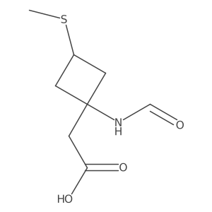2-[1-Formamido-3-(methylsulfanyl)cyclobutyl]acetic acid Structure