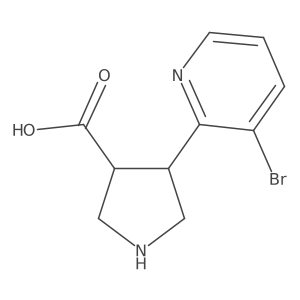 4-(3-Bromopyridin-2-yl)pyrrolidine-3-carboxylic acid结构式
