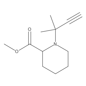 methyl (2R)-1-(2-methylbut-3-yn-2-yl)piperidine-2-carboxylate Structure