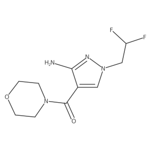1-(2,2-Difluoroethyl)-4-(morpholin-4-ylcarbonyl)-1H-pyrazol-3-amine Structure