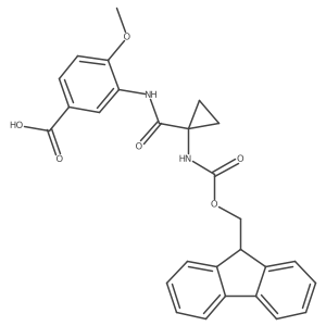 3-[1-({[(9H-fluoren-9-yl)methoxy]carbonyl}amino)cyclopropaneamido]-4-methoxybenzoic acid Structure