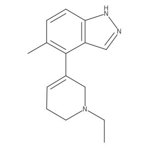 4-(1-ethyl-1,2,5,6-tetrahydropyridin-3-yl)-5-methyl-1H-indazole结构式