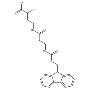 4-[3-({[(9H-fluoren-9-yl)methoxy]carbonyl}amino)propanamido]-2-hydroxybutanoic acid Structure