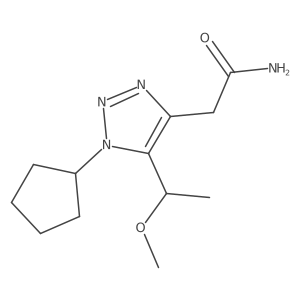 2-[1-cyclopentyl-5-(1-methoxyethyl)-1H-1,2,3-triazol-4-yl]acetamide结构式