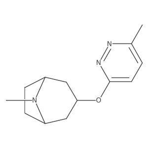 8-Methyl-3-[(6-methylpyridazin-3-yl)oxy]-8-azabicyclo[3.2.1]octane结构式