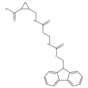rac-(1R,2S)-2-{[3-({[(9H-fluoren-9-yl)methoxy]carbonyl}amino)propanamido]methyl}cyclopropane-1-carboxylic acid Structure