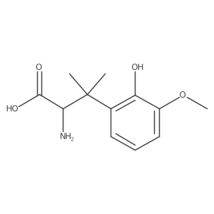 2-Amino-3-(2-hydroxy-3-methoxyphenyl)-3-methylbutanoic acid结构式