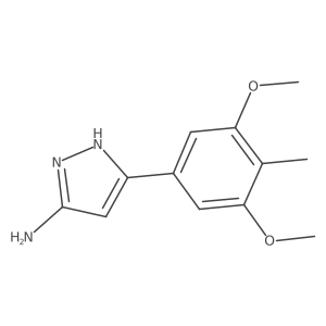5-(3,5-dimethoxy-4-methylphenyl)-1H-pyrazol-3-amine Structure