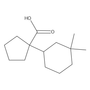 1-(3,3-Dimethylcyclohexyl)cyclopentane-1-carboxylic acid Structure