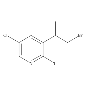 3-(1-Bromopropan-2-yl)-5-chloro-2-fluoropyridine结构式