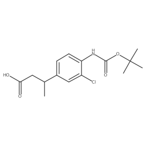 3-(4-{[(Tert-butoxy)carbonyl]amino}-3-chlorophenyl)butanoic acid Structure