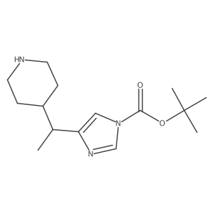 tert-butyl 4-[1-(piperidin-4-yl)ethyl]-1H-imidazole-1-carboxylate结构式