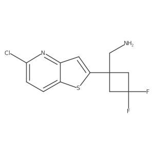 (1-{5-Chlorothieno[3,2-b]pyridin-2-yl}-3,3-difluorocyclobutyl)methanamine Structure