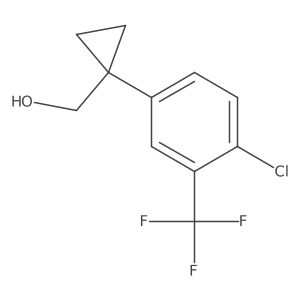 {1-[4-Chloro-3-(trifluoromethyl)phenyl]cyclopropyl}methanol结构式