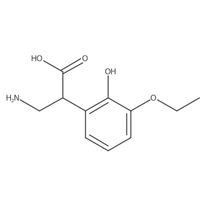 3-Amino-2-(3-ethoxy-2-hydroxyphenyl)propanoic acid Structure