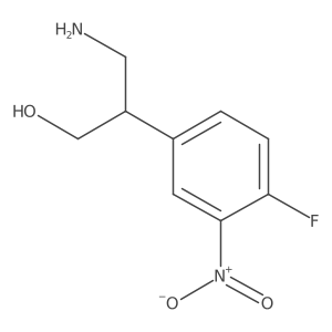 3-Amino-2-(4-fluoro-3-nitrophenyl)propan-1-ol结构式