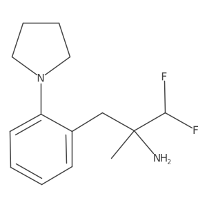 1,1-Difluoro-2-methyl-3-[2-(pyrrolidin-1-yl)phenyl]propan-2-amine结构式