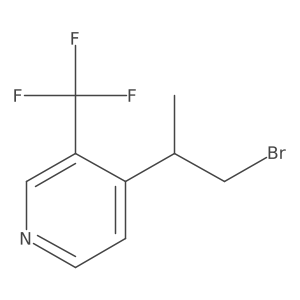 4-(1-Bromopropan-2-yl)-3-(trifluoromethyl)pyridine结构式