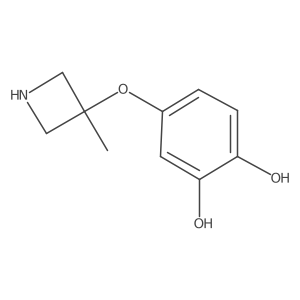 4-[(3-Methylazetidin-3-yl)oxy]benzene-1,2-diol结构式