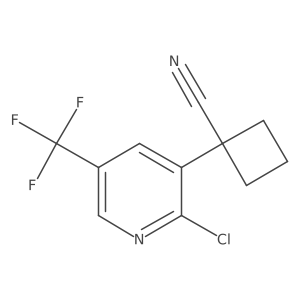 1-[2-Chloro-5-(trifluoromethyl)pyridin-3-yl]cyclobutane-1-carbonitrile结构式