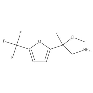 2-Methoxy-2-[5-(trifluoromethyl)furan-2-yl]propan-1-amine结构式