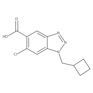 6-chloro-1-(cyclobutylmethyl)-1H-1,2,3-benzotriazole-5-carboxylic acid Structure