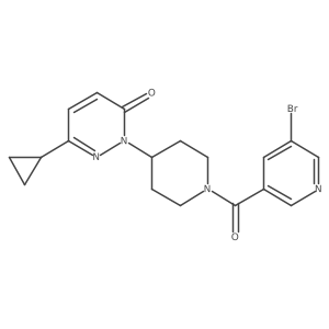 2-[1-(5-Bromopyridine-3-carbonyl)piperidin-4-yl]-6-cyclopropyl-2,3-dihydropyridazin-3-one结构式