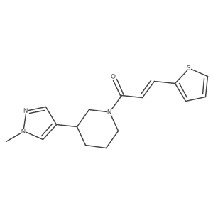 (E)-1-[3-(1-Methylpyrazol-4-yl)piperidin-1-yl]-3-thiophen-2-ylprop-2-en-1-one Structure