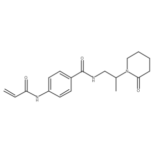 N-[2-(2-Oxopiperidin-1-yl)propyl]-4-(prop-2-enoylamino)benzamide Structure