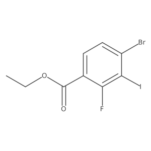 Ethyl 4-bromo-2-fluoro-3-iodobenzoate结构式
