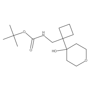 tert-butyl N-{[1-(4-hydroxyoxan-4-yl)cyclobutyl]methyl}carbamate Structure