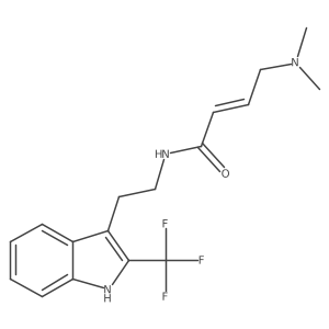 (E)-4-(Dimethylamino)-N-[2-[2-(trifluoromethyl)-1H-indol-3-yl]ethyl]but-2-enamide Structure