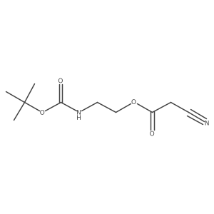 2-{[(Tert-butoxy)carbonyl]amino}ethyl 2-cyanoacetate结构式