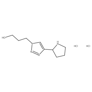 3-(4-Pyrrolidin-2-yltriazol-1-yl)propan-1-ol;dihydrochloride Structure