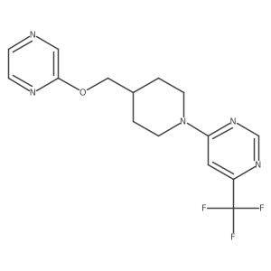 4-{4-[(Pyrazin-2-yloxy)methyl]piperidin-1-yl}-6-(trifluoromethyl)pyrimidine Structure