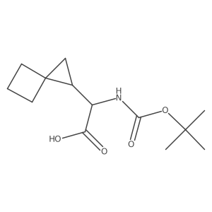 (2S)-2-((tert-Butoxycarbonyl)amino)-2-(spiro[2.3]hexan-1-yl)acetic acid结构式