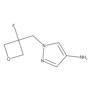 1-[(3-Fluorooxetan-3-yl)methyl]pyrazol-4-amine Structure