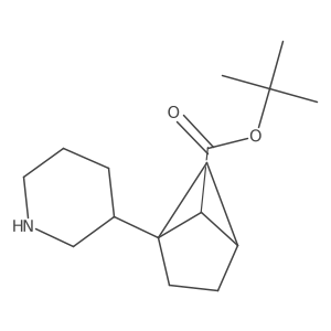 Tert-butyl 1-(piperidin-3-yl)bicyclo[2.1.1]hexane-5-carboxylate结构式
